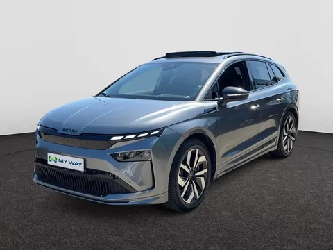 SKODA Enyaq SPORTLINE🏁 82KWH🔋 285PK⚡ CANTON🔊 PANODAK MASSAGEZETEL TREKHAAK 360°CAM CARPLAY LED MATRIX