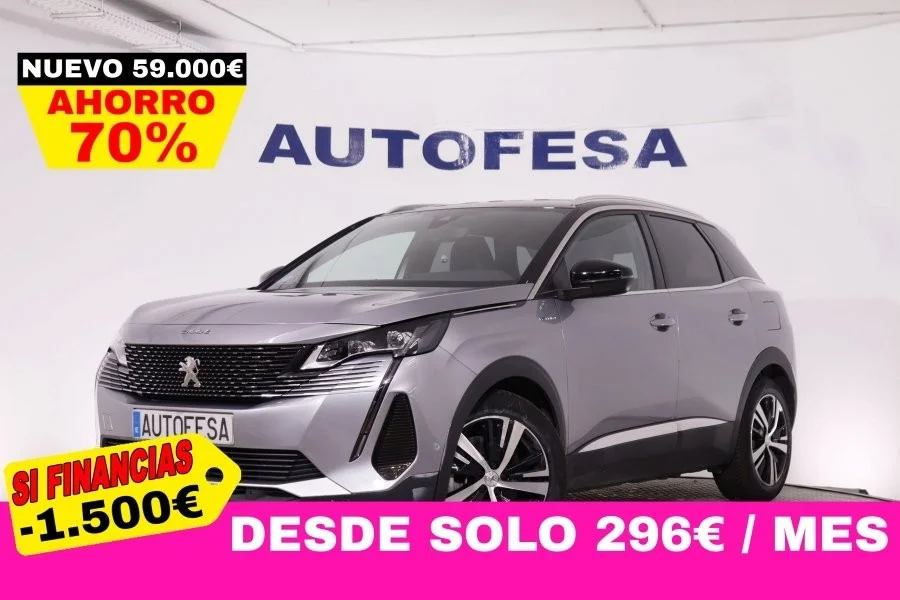 PEUGEOT 3008 1.5 PHEV E- EAT8 GT HYBRID4 AWD 300CV 5P # IVA DEDUCIBLE,NAVY,PARKTORNIC,CAMARA TRASERA