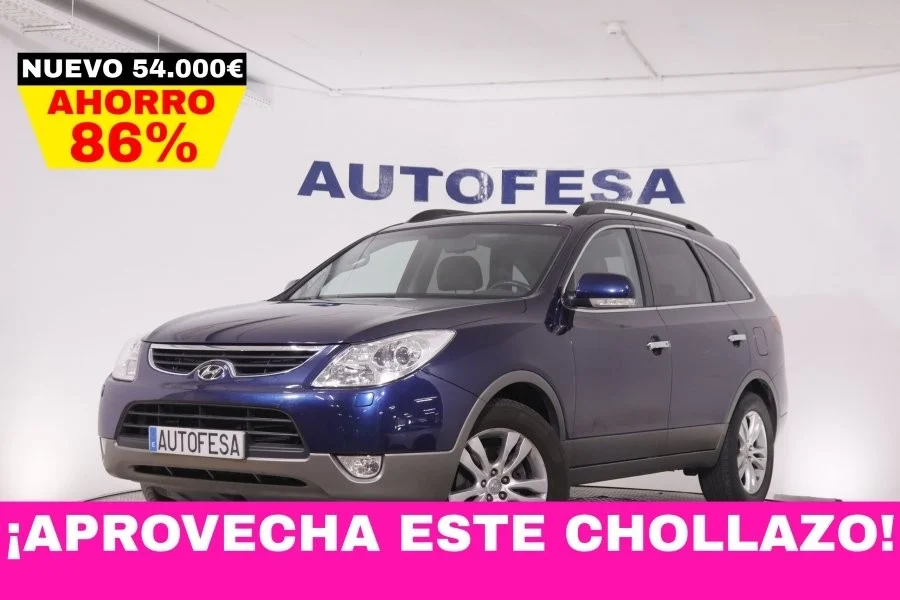 HYUNDAI ix55 3.0 CRDI VGT STYLE AUTO 240CV AWD 7 PLAZAS 5P # CUERO,TECHO ELEC,NAVY,PARKTRONIC